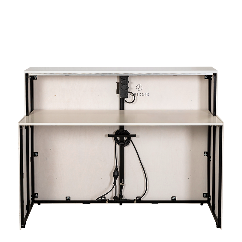 Bar pliant Moulure blanc 55 x 150 cm H 115 cm