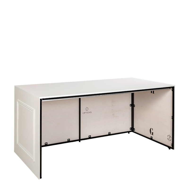 Buffet pliant Moulure blanc 100 x 200 cm H 90 cm  - Délai 48h