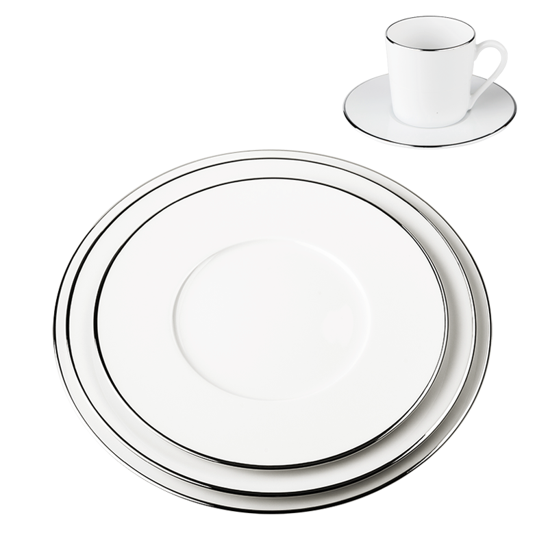 Assiettes Plane Filet argent