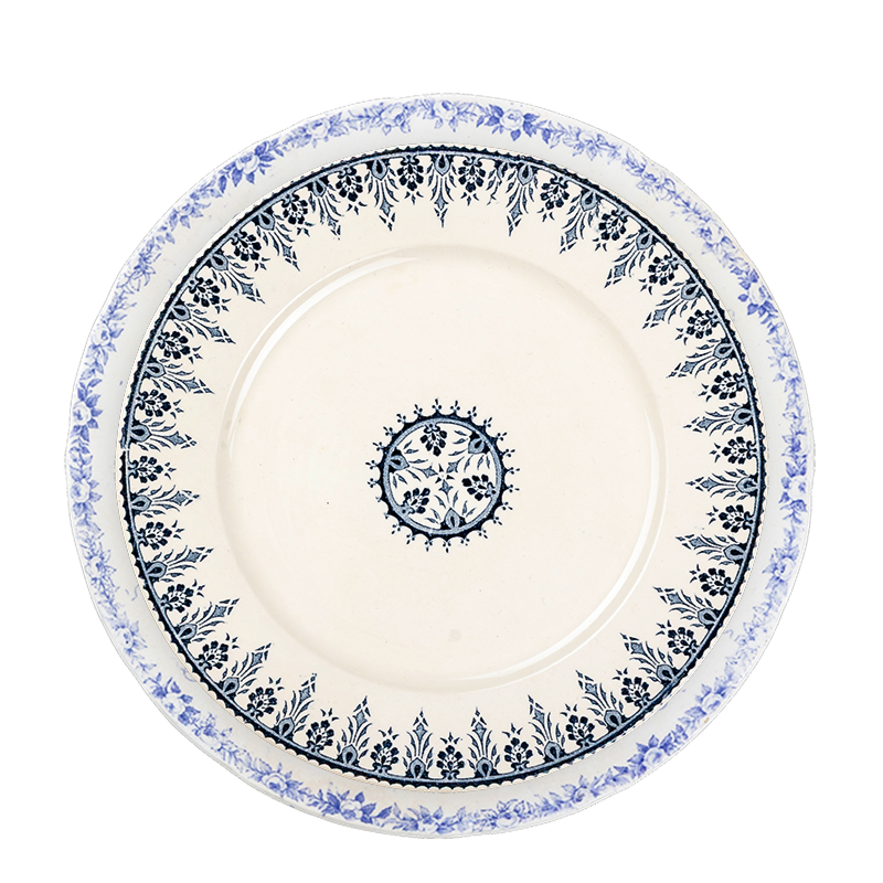 Assiettes Vintage bleu vert