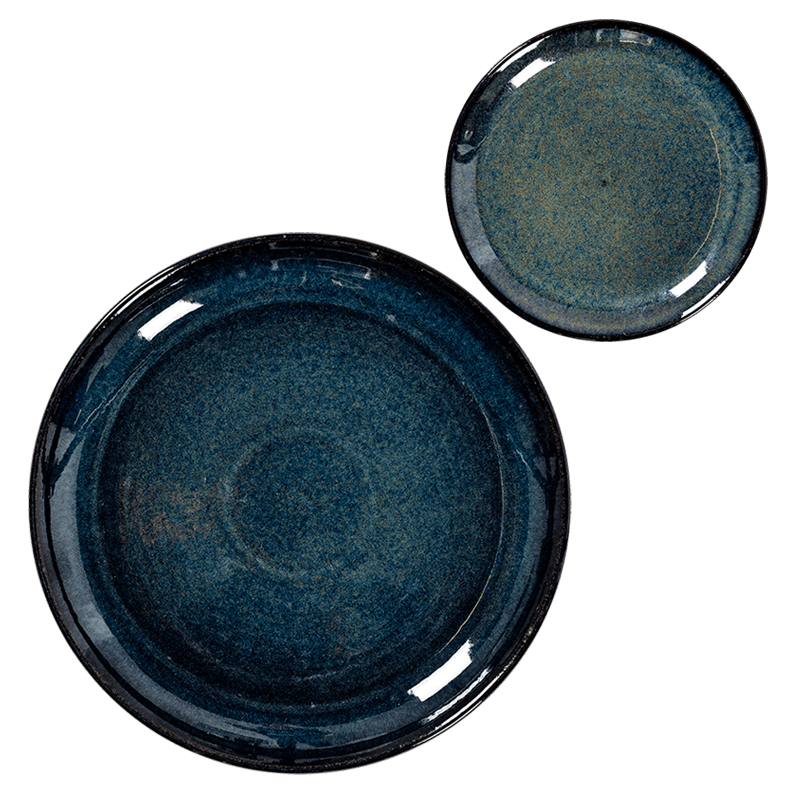 Assiettes Corfou bleue