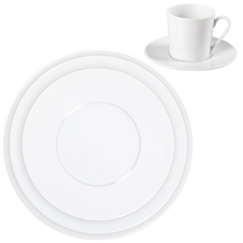 Assiettes Plane blanches