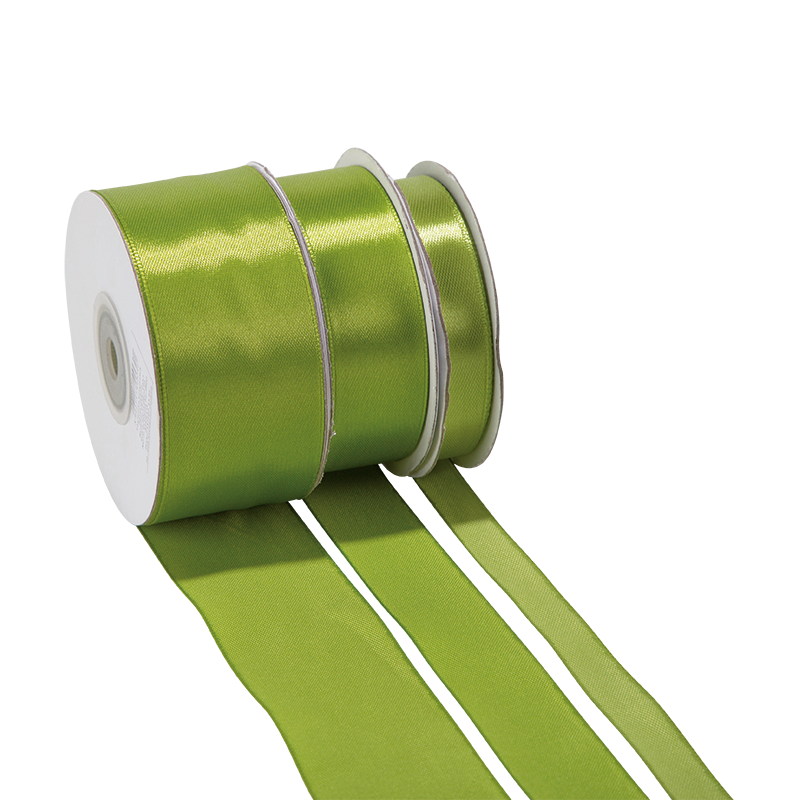 Ruban de satin vert anis 12 mm Longueur 25 m