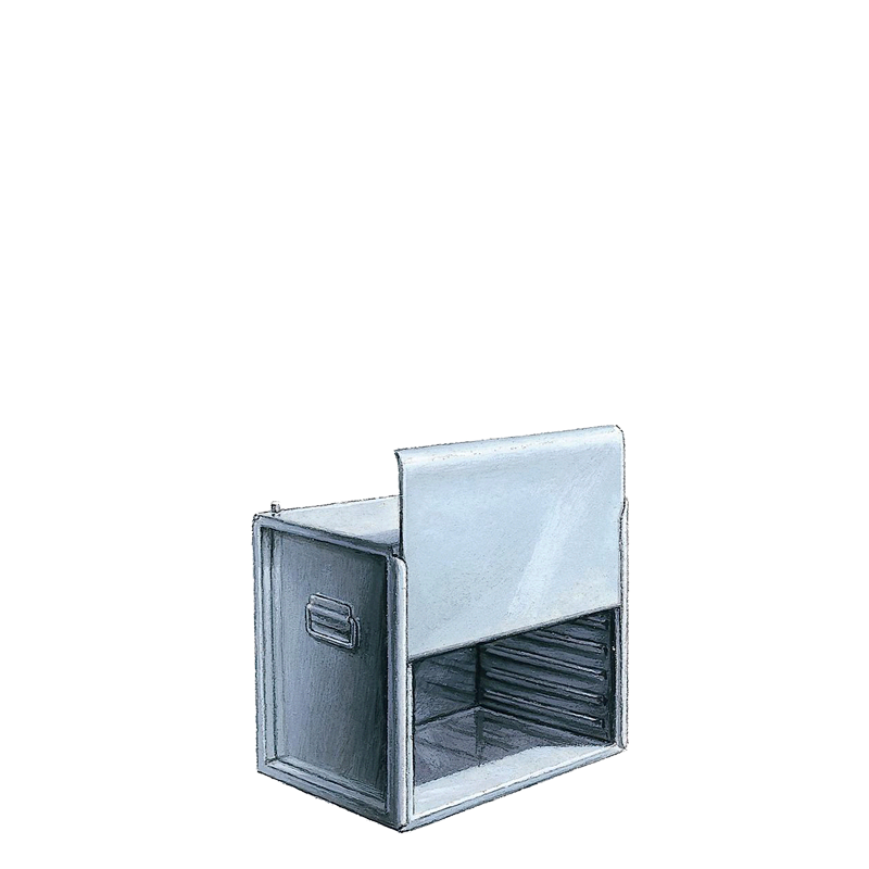 Conteneur traiteur avec 8 grilles patissières