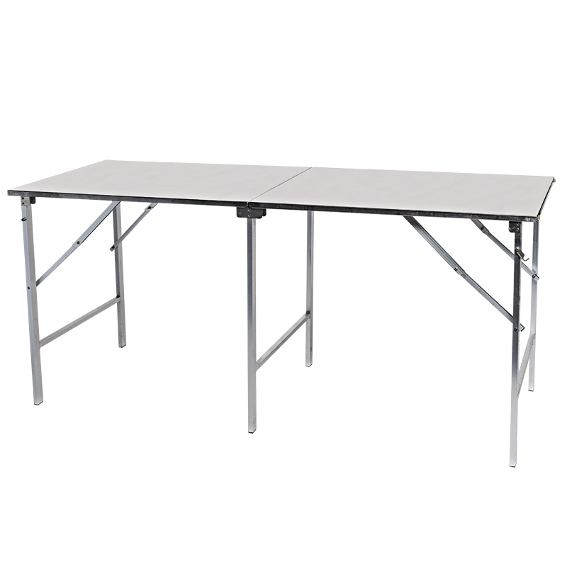 Table pliante en inox 200 x 80 cm H 90 cm