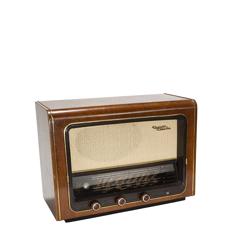 Poste de radio vintage 52 x 19,5 cm H 38 cm