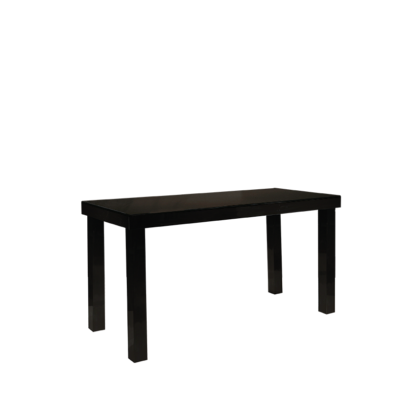 Table haute laquée noire 90 x 200 cm H 106 cm