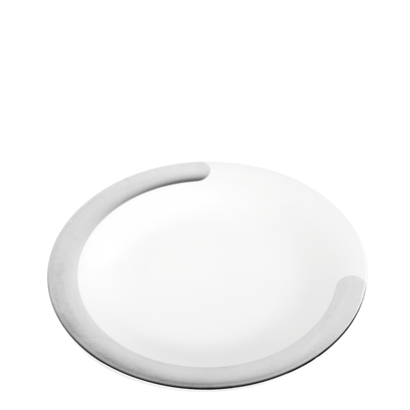 Assiette plate "C" platine Ø 27 cm