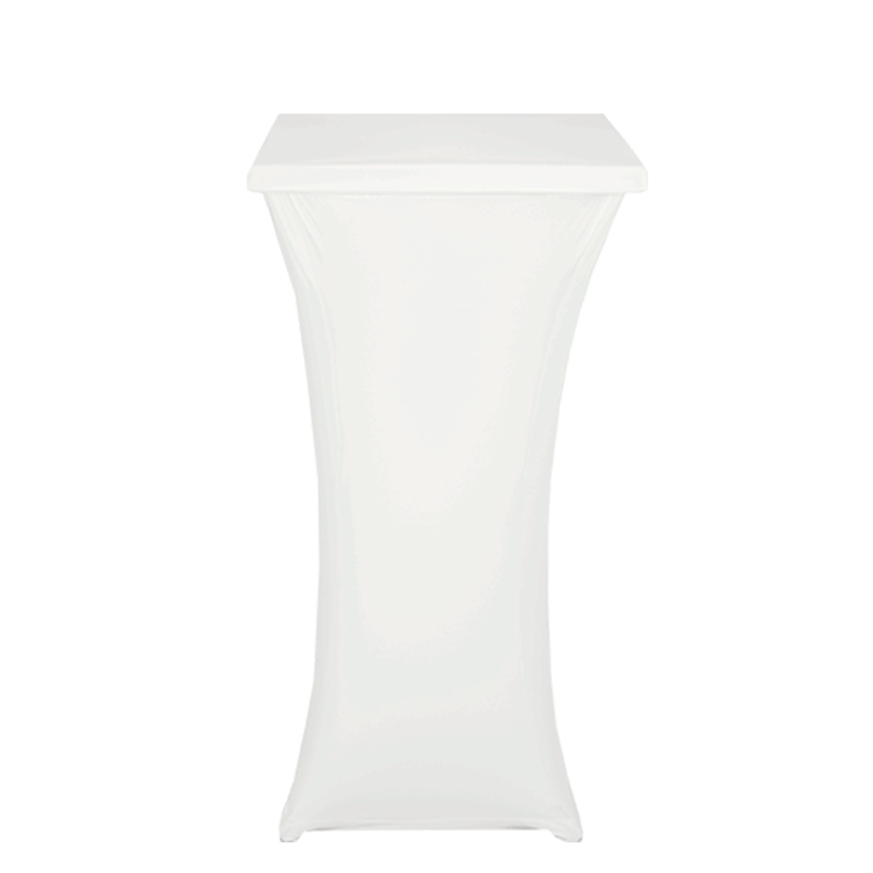 Mange-debout acier carré houssé blanc H 111 cm 60 x 60 cm M1