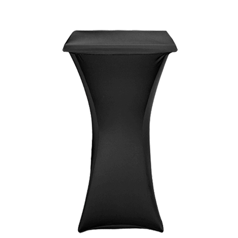 Mange-debout acier carré houssé noir H 111 cm 60 x 60 cm M1