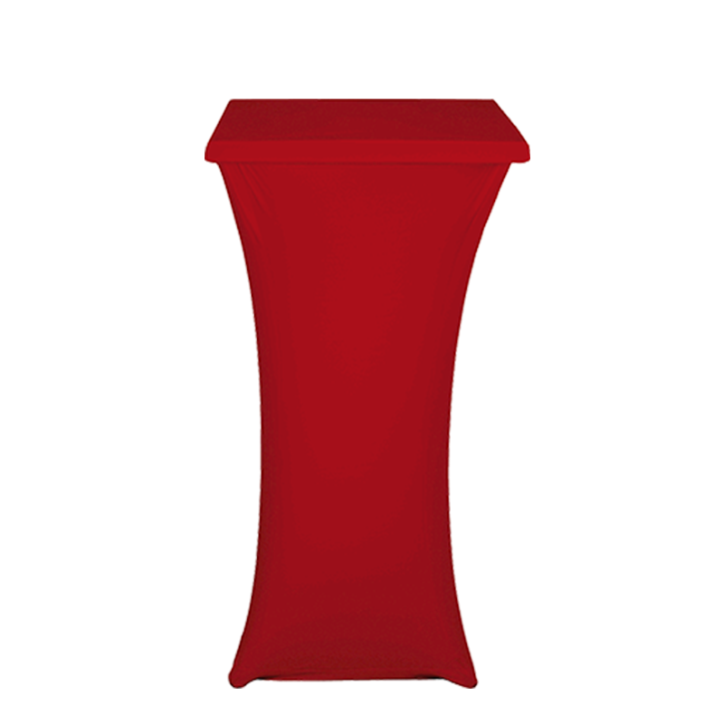 Mange-debout acier carré houssé rouge H 111 cm 60 x 60 cm M1