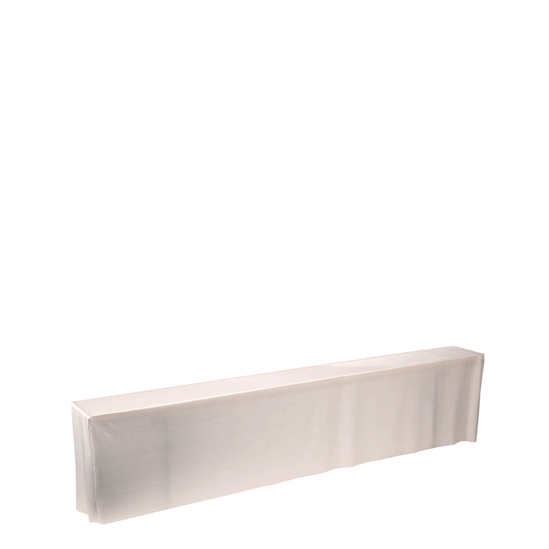 Housse de banc blanche 220 x 25 x 50 cm M1 avec assise mousse