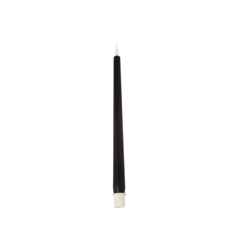 Flambeau électrique noir à pile H 29 cm (autonomie 8h)