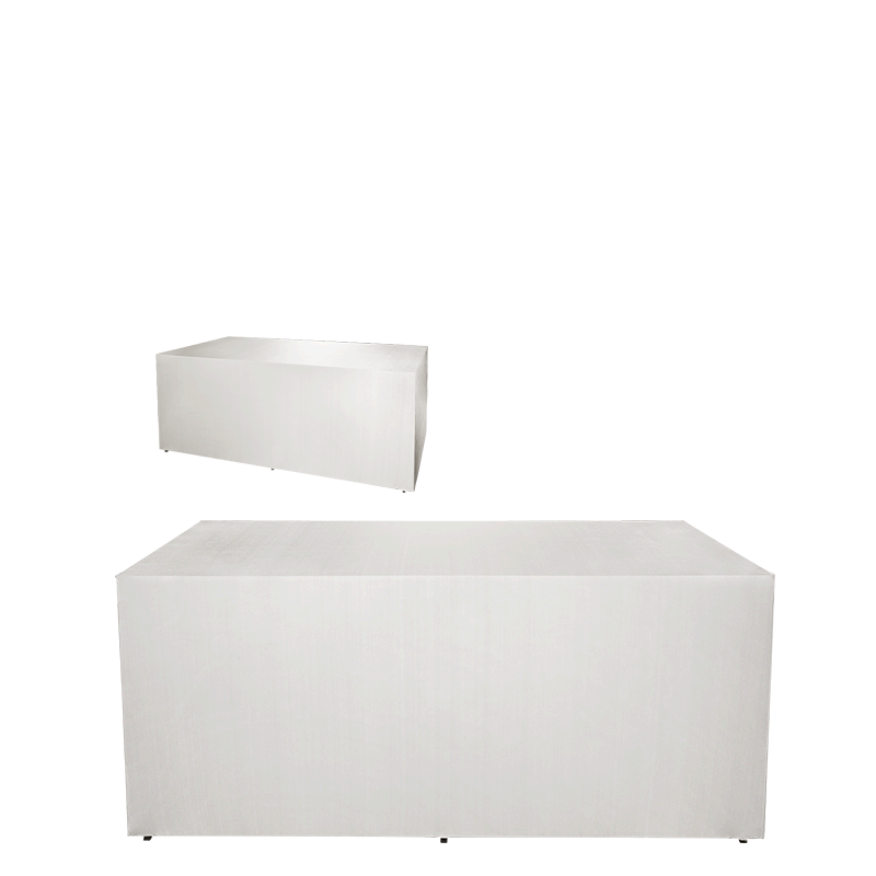 Buffet pliant houssé blanc "4 faces" 80 x 200 cm H 91 cm