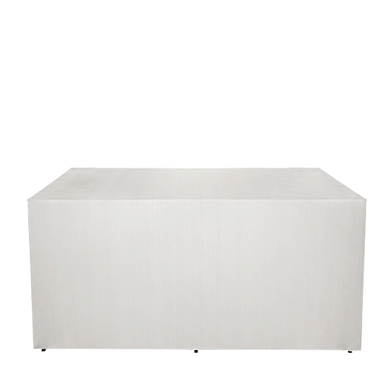 Buffet pliant houssé blanc "4 faces" 80 x 200 cm sur roulettes