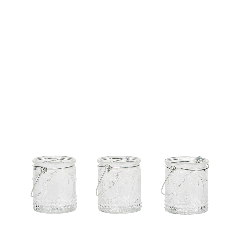 Lot de 3 photophores Country H 7 cm