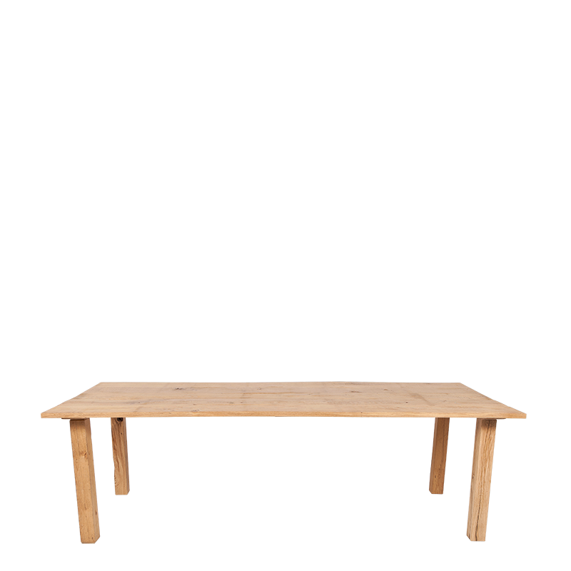 Table Nature rectangulaire en chêne 100 x 240 cm H 73 cm
