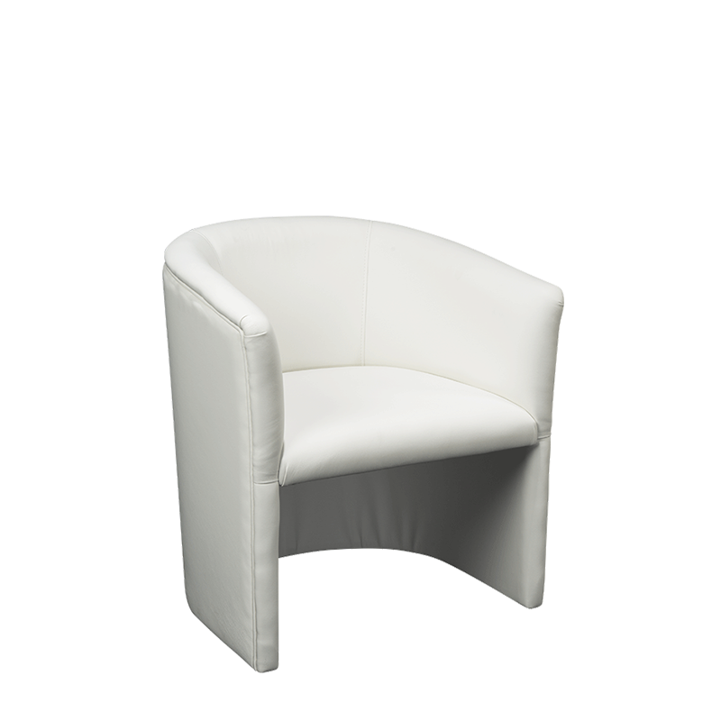 Fauteuil club Sim blanc L 69 P 64 H 76 cm