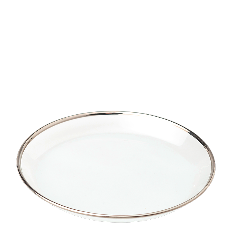 Assiette à pain verre filet argent Ø 12 cm