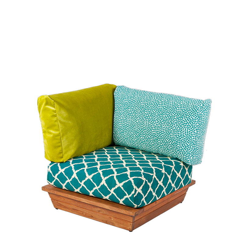 Module d'angle Lounge Ibiza 76 x 76 cm H 70 cm