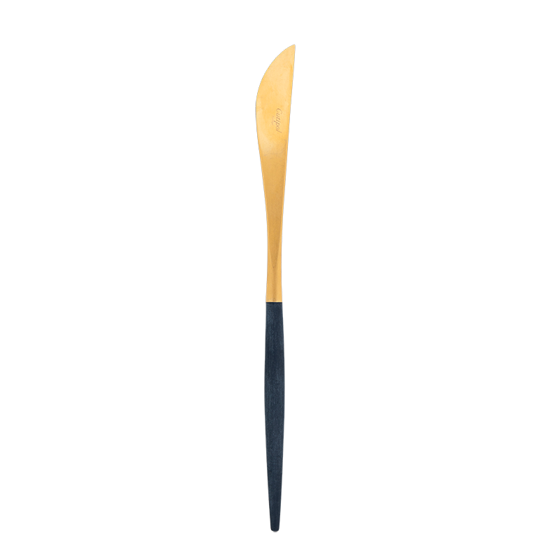 Couteau de table Cutipol bleu et or