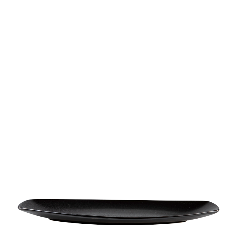 Plat ovale allongé noir 38,5 x 15 cm