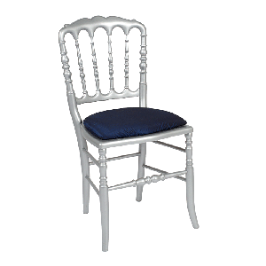 Chaise Napoléon III acier fixe Toscane bleu nuit