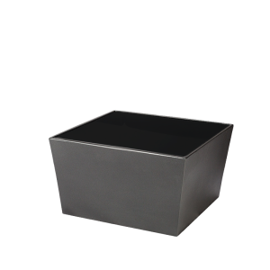 Table basse Cône noir avec plateau acrylique noir 70x70x40 cm