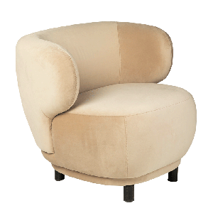 Fauteuil velours Elton taupe avec réhausse 78 x 90 cm H 80 cm