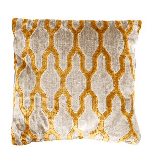 Coussin Chambord jaune 45 x 45 cm