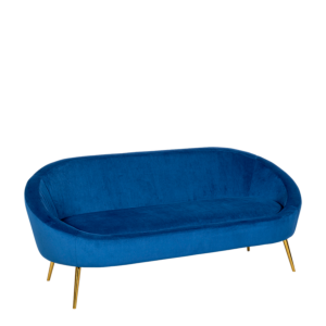 Canapé Sofia velours bleu nuit M1 83 x 190 cm H 76 cm