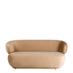 Canapé Elton velours taupe M1 78 x 170 cm H 70 cm