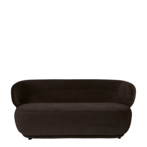 Canapé Elton velours noir M1 78 x 170 cm H 70 cm