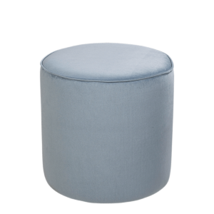 Pouf Preston velours glacier M1 Ø 40 cm H 40 cm