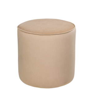 Pouf Preston velours sable M1 Ø 40 cm H 40 cm