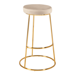 Tabouret Juliette velours blanc cassé M1 H 80 cm