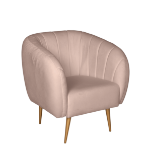 Fauteuil Juliette velours Nude M1 78 x 90 cm H 70 cm