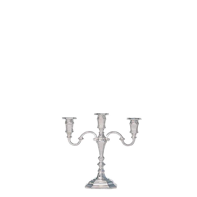 Chandelier 3 feux argent H 25 cm