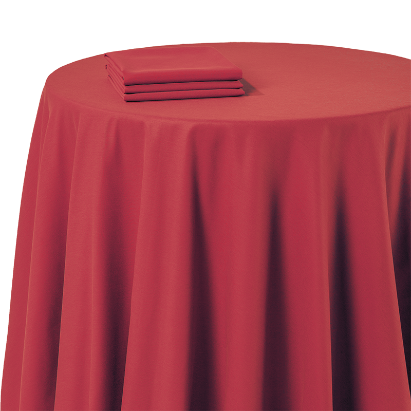 Nappe chintz rouge 240 x 240 cm ignifugée M1