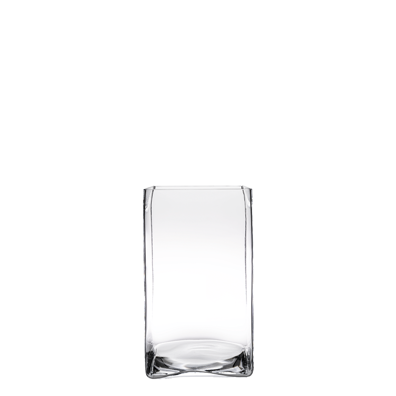 Support de plat en verre 23 x 23 cm H 30 cm