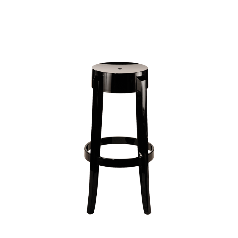 Tabouret Cristal noir H 75 cm