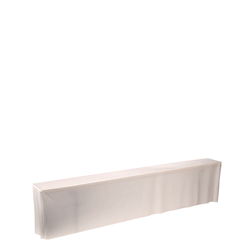 Housse de banc blanche 25 x 220 H 50 cm M1 avec assise mousse