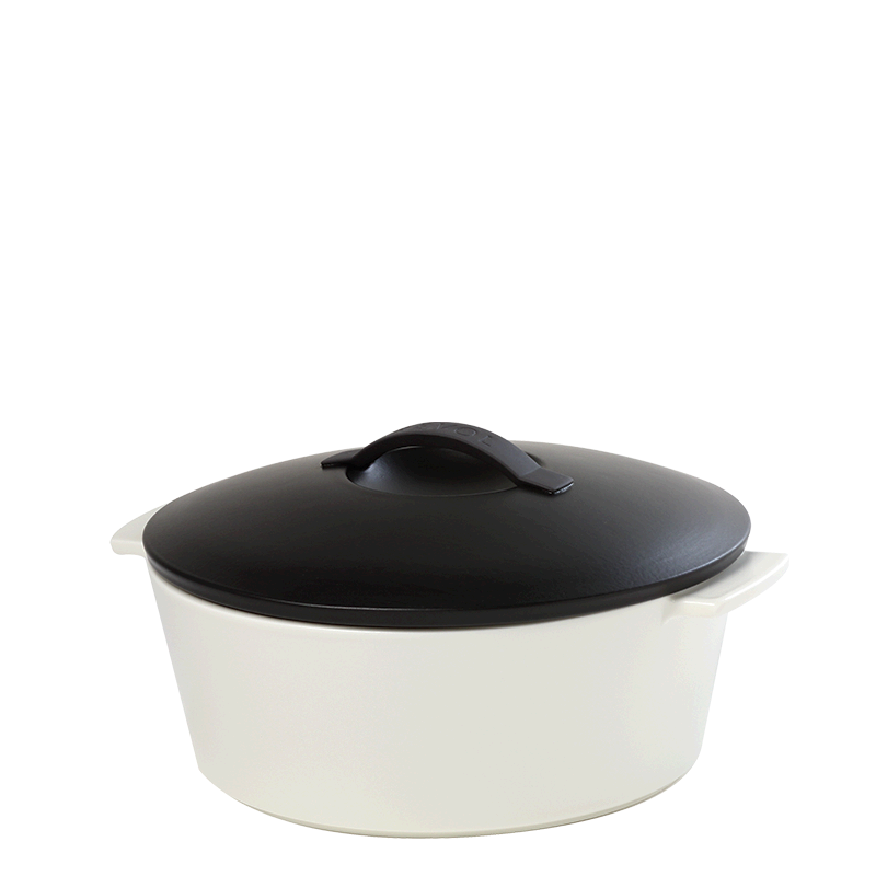 Cocotte black and white Ø 26 cm 340 cl