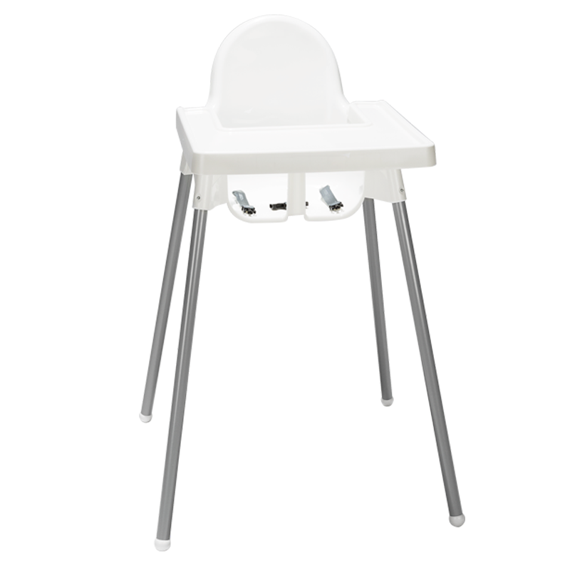 Chaise haute bébé 62 x 58 cm H 90 cm