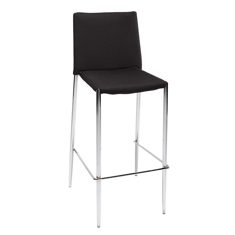 Chaise haute noire H 111 L 43 P 52 cm