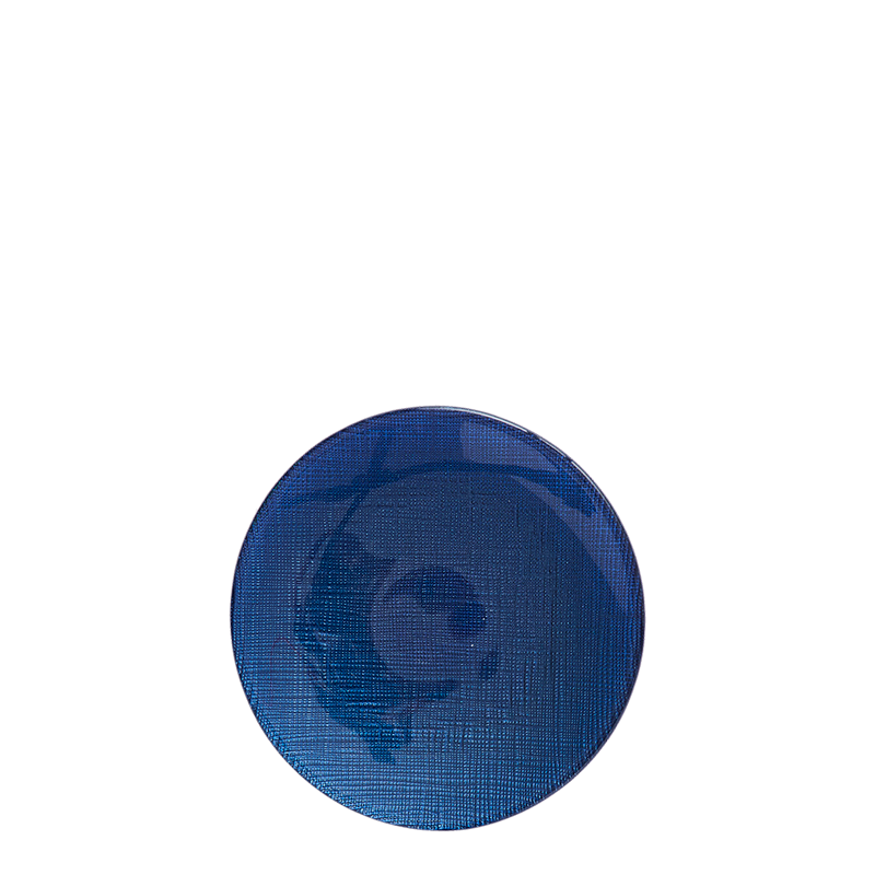 Assiette à pain bleue en verre  Ø 14 cm