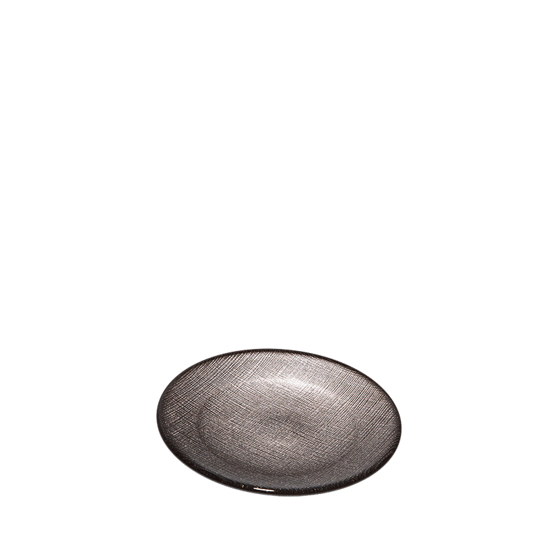 Assiette à pain taupe en verre Ø 14 cm