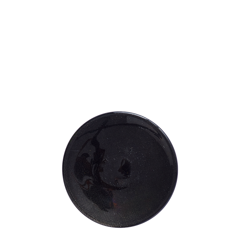 Assiette à pain noire en verre Ø 14 cm