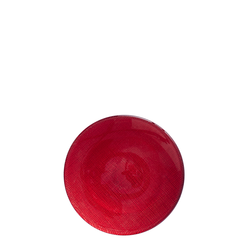 Assiette à pain rouge en verre Ø 14 cm