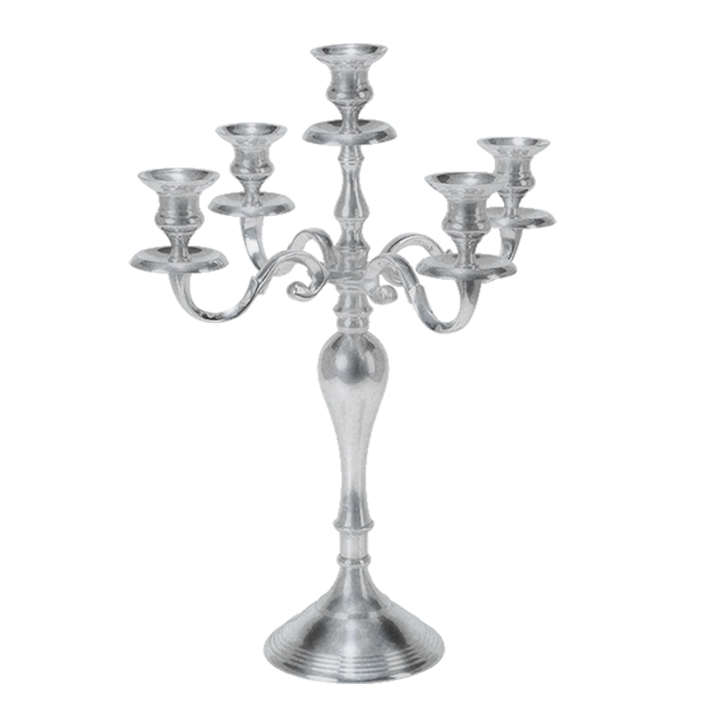Chandelier mat 5 feux H 52 cm